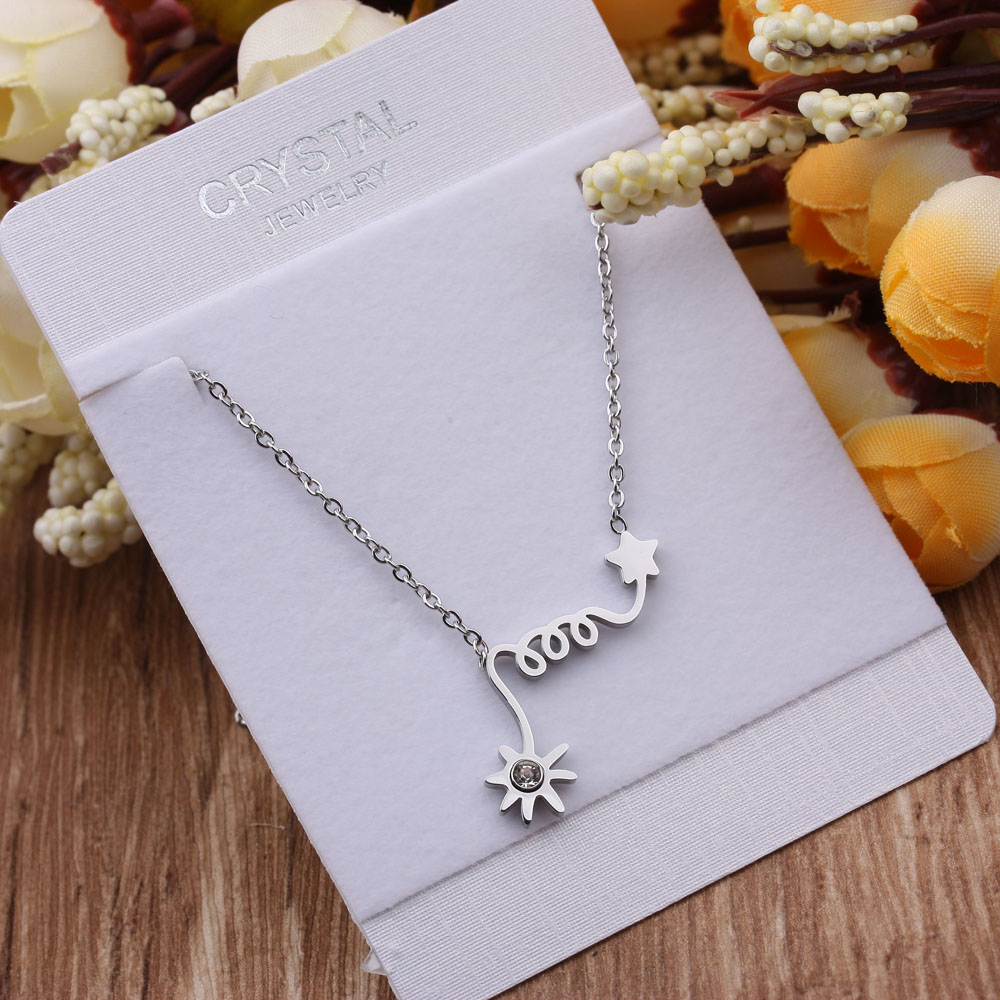 Japanese and Korean titanium steel necklace, elegant short rose gold collarbone chain, 10 yuan, boutique accessory store, premium accessory store Specification image