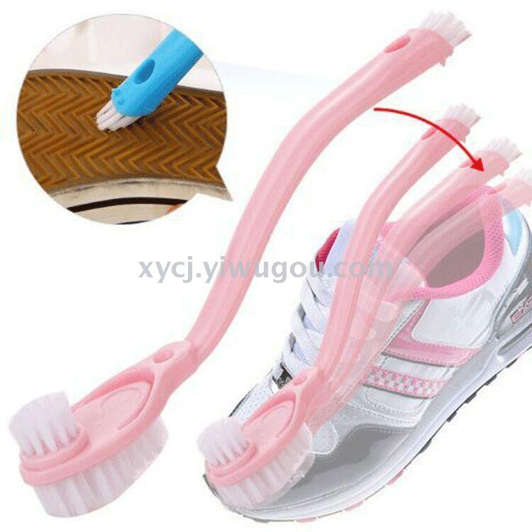 Double-ended shoe brush
