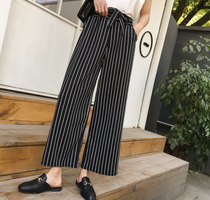Sagging wide-leg pants for women, a slim 9-inch high-waisted high-waisted student, loose and versatile Harajuku BT pants