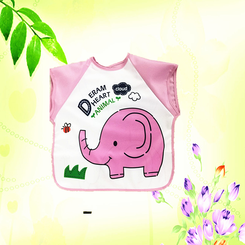 Baby coverings, bibs, waterproof baby clothes, summer short-sleeved children's aprons, drawing clothes, protective clothes Specification image