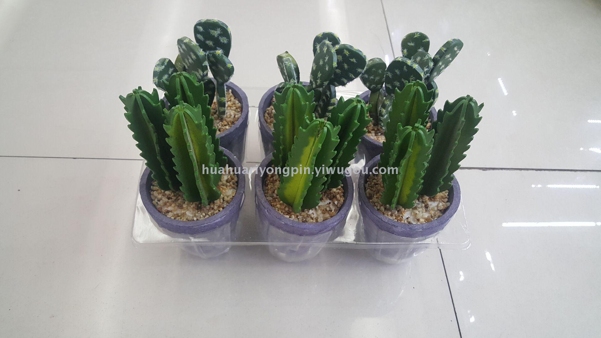 New simulation flower cactus bonsai PU material decoration simulation plants
