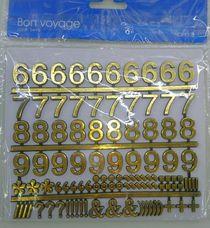 Wall stickers gold plated alphanumeric stickers advertising stickers car stickers door stickers