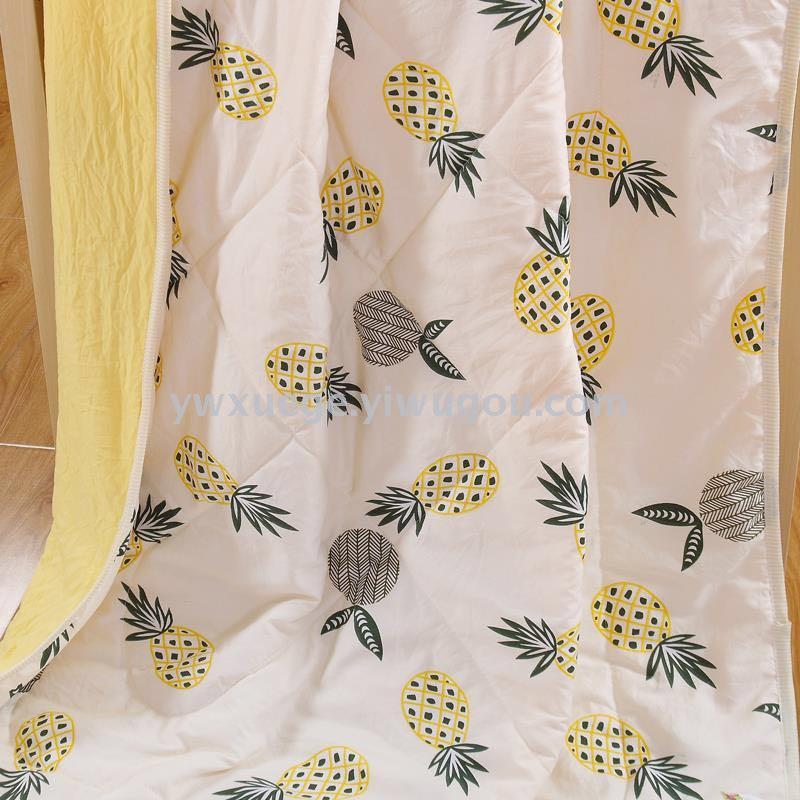 2018 washed cotton printed summer quilt air-conditioned summer quilt shell with lace style - Jackfruit child quilt