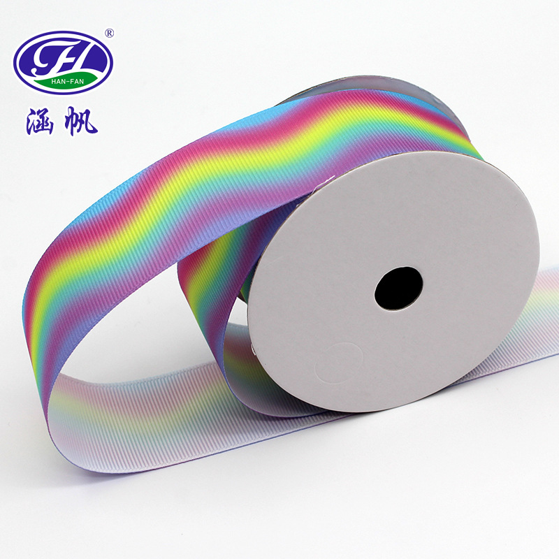 Custom Printing Webbing Color Gradient Printing Rib Tape Screen Printing 4Cm Wide Thermal Transfer Printing Custom Application Scenario