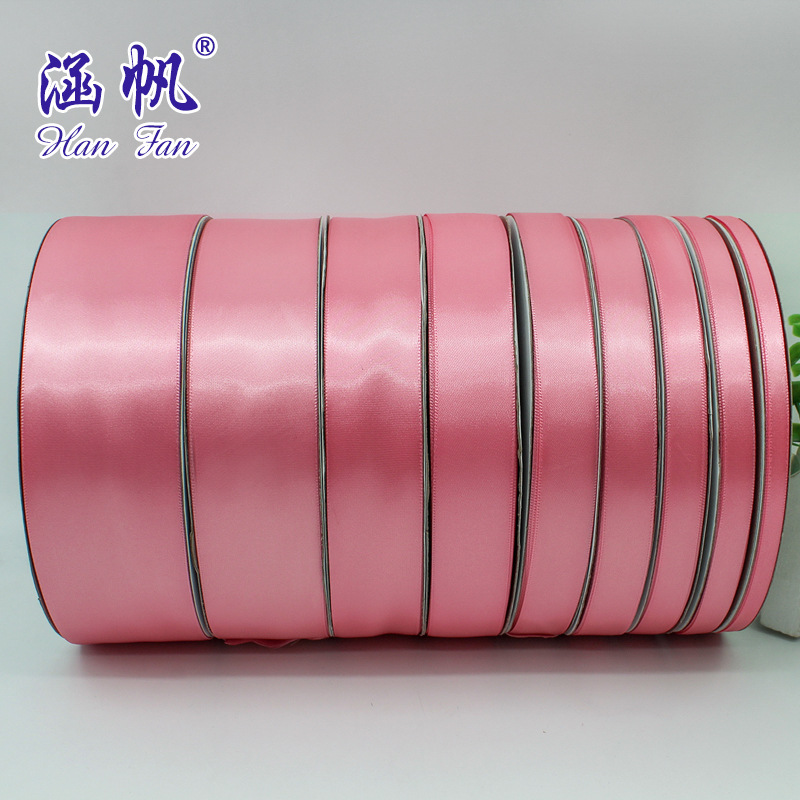 Pink ribbon bow ribbon polyester ribbon wholesale factory direct sales ribbon wedding festival gift belt Application Scenario