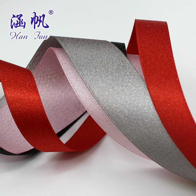 Hanfan Webbing, wholesale of gold and silver weft ribbons, color tin bags, gold weft ribbons, polyester fabric, hand-made accessories in stock Application Scenario