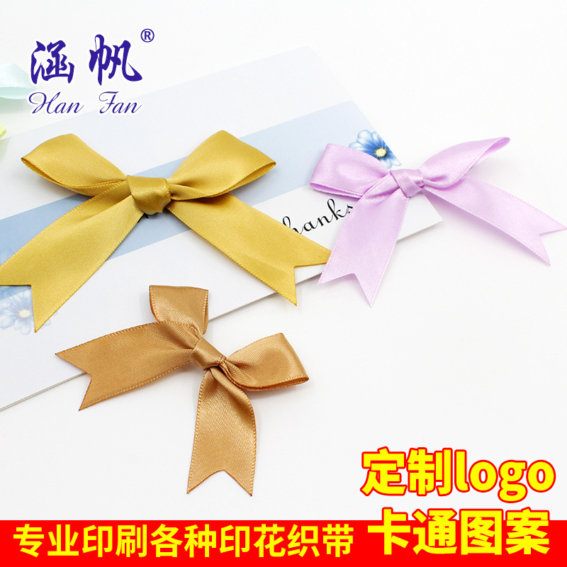 Ribbon polyester ribbon hand tie bow dovetail bow colorful clothing accessories hair accessories handmade bow