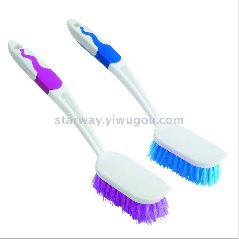 Pot brush, plastic two-color anti-slip bed brush, dust removal brush, dust duster and pot brush