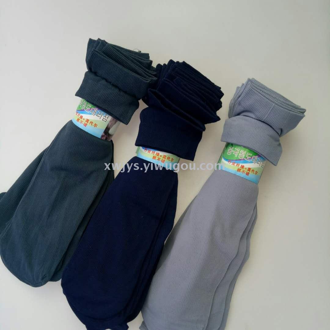 Men's bamboo charcoal fiber straight board silk socks Modal Business formal Men's Silk Socks 100 pairs Other categories Men's Socks 101 details Picture