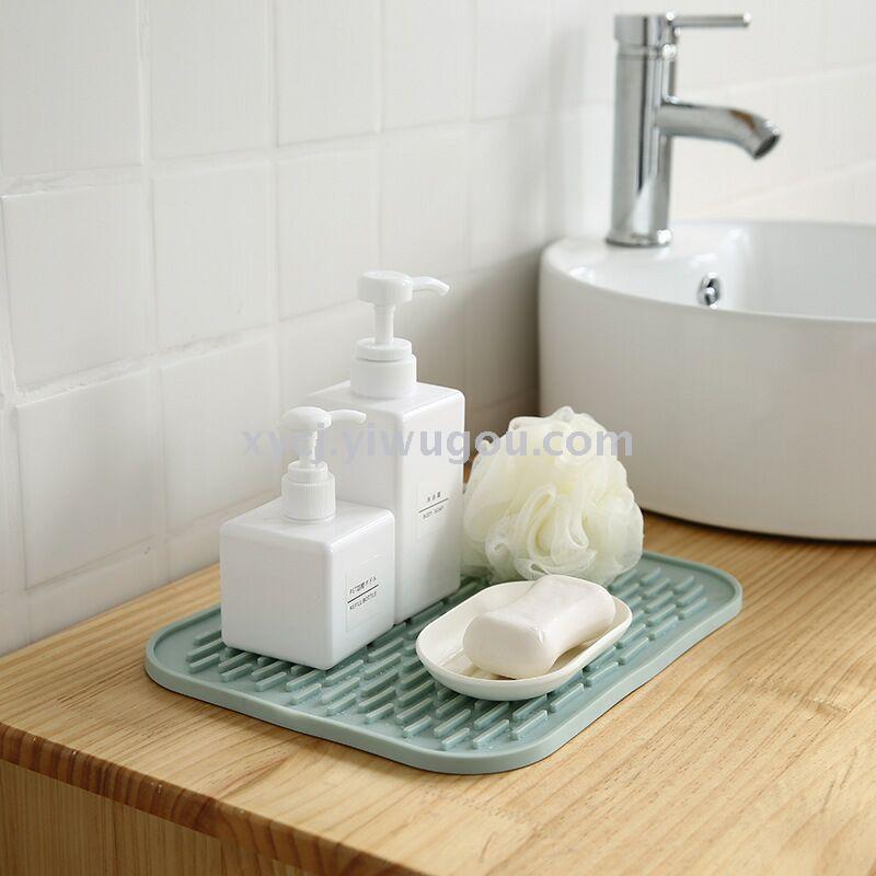New TPR material table mat, plain blue table mat, pot mat, anti-slip solid color multi-functional heat insulation pad Specification image