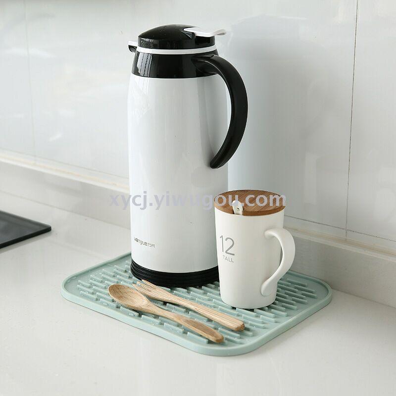 New TPR material table mat, plain blue table mat, pot mat, anti-slip solid color multi-functional heat insulation pad details Picture