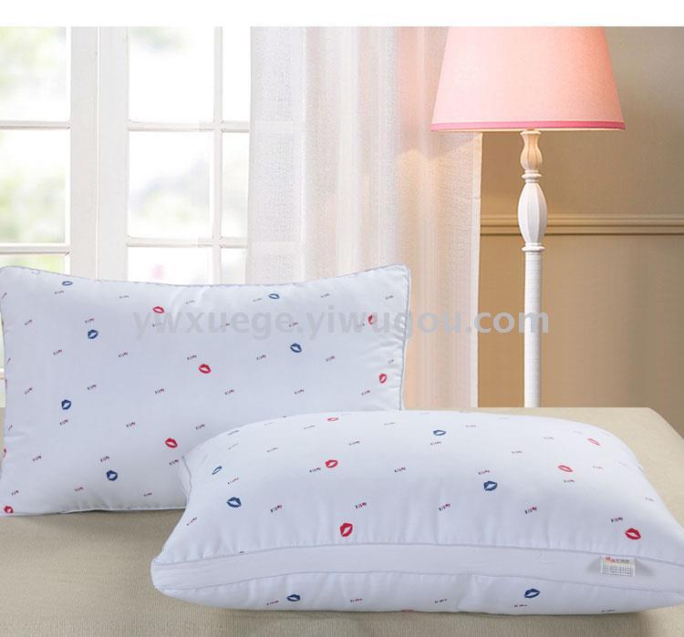 Double Solid Red Lip printed feather velvety Pillow Single microfiber High pillow - Solid red lip one