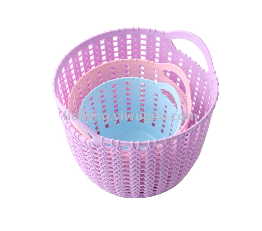 Creative desktop storage box garden shaped plastic laundry basket for blue storage