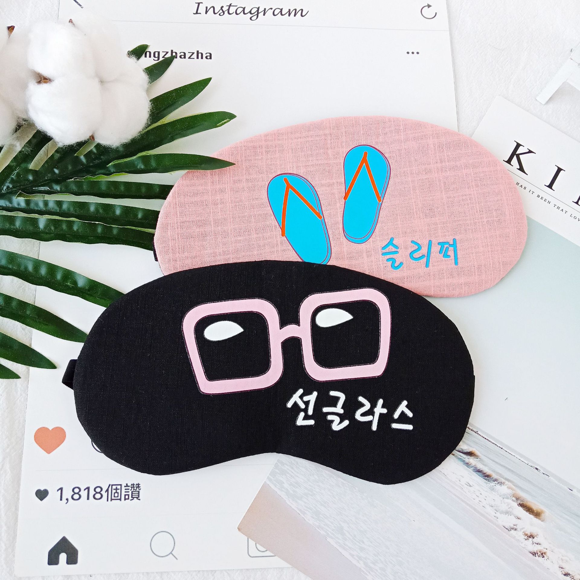 Summer cute sleep cartoon, breathable and light-blocking, cold and hot compress, personalized cotton and linen ice pack eye mask Application Scenario