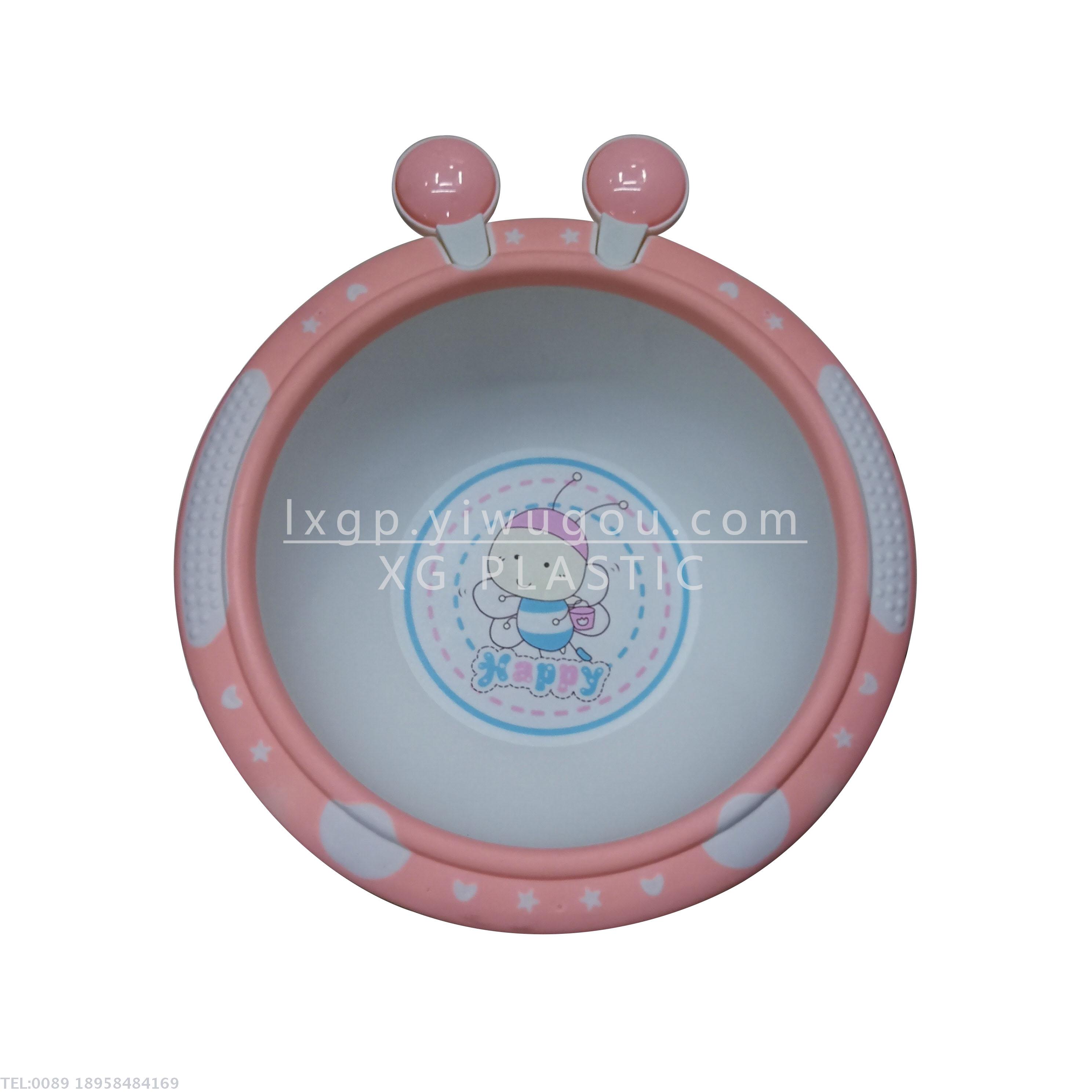 脸盆小号婴儿小脸盆卡通蜜蜂脸盆塑料脚盆PP小盆 XG297