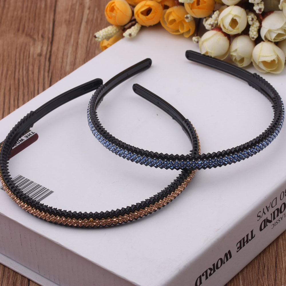 10-yuan store, boutique, accessories, headbands, hair accessories, acrylic full diamond, children's and girls' toothed fine hair bands, headbands, headbuckles