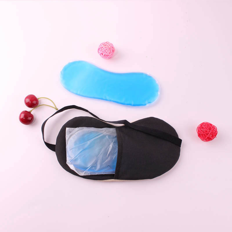 New cute cat-patterned cotton and linen ice pack light-blocking sleep eye protection mask Specification image