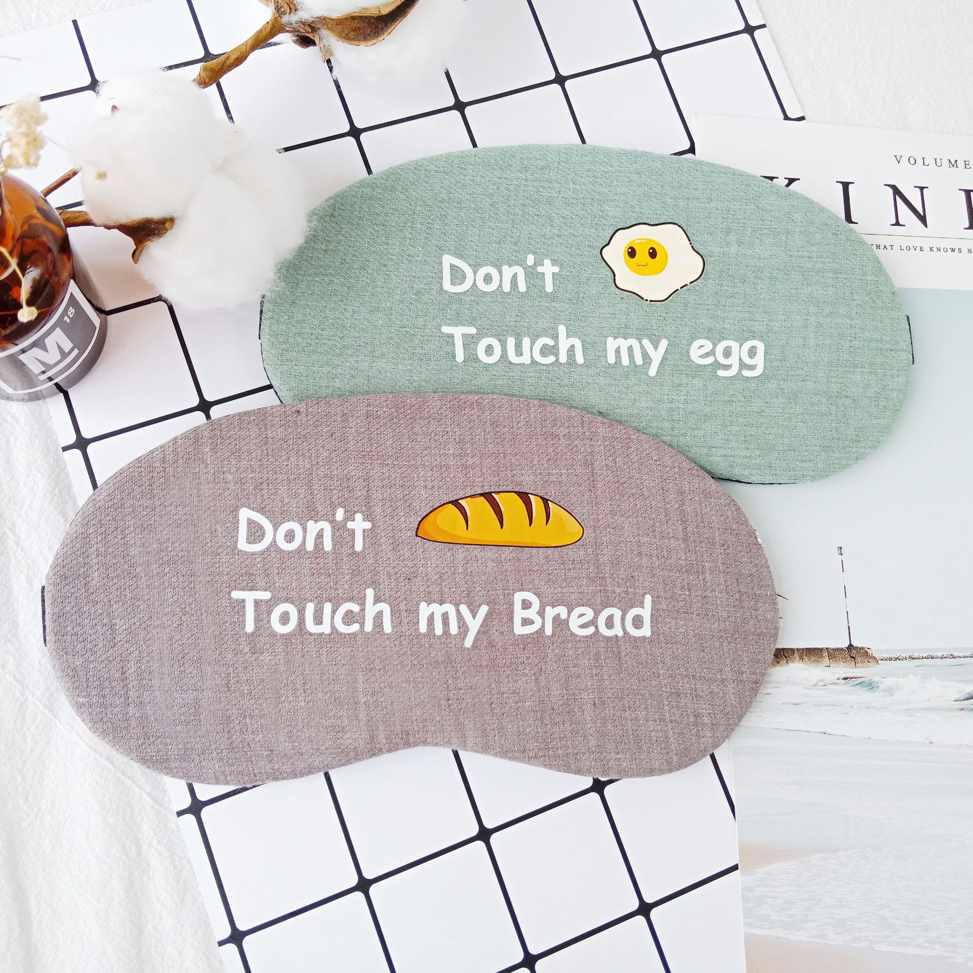 Ice compress sleep eye mask, cute cartoon light-blocking sleep wonder eye mask Specification image