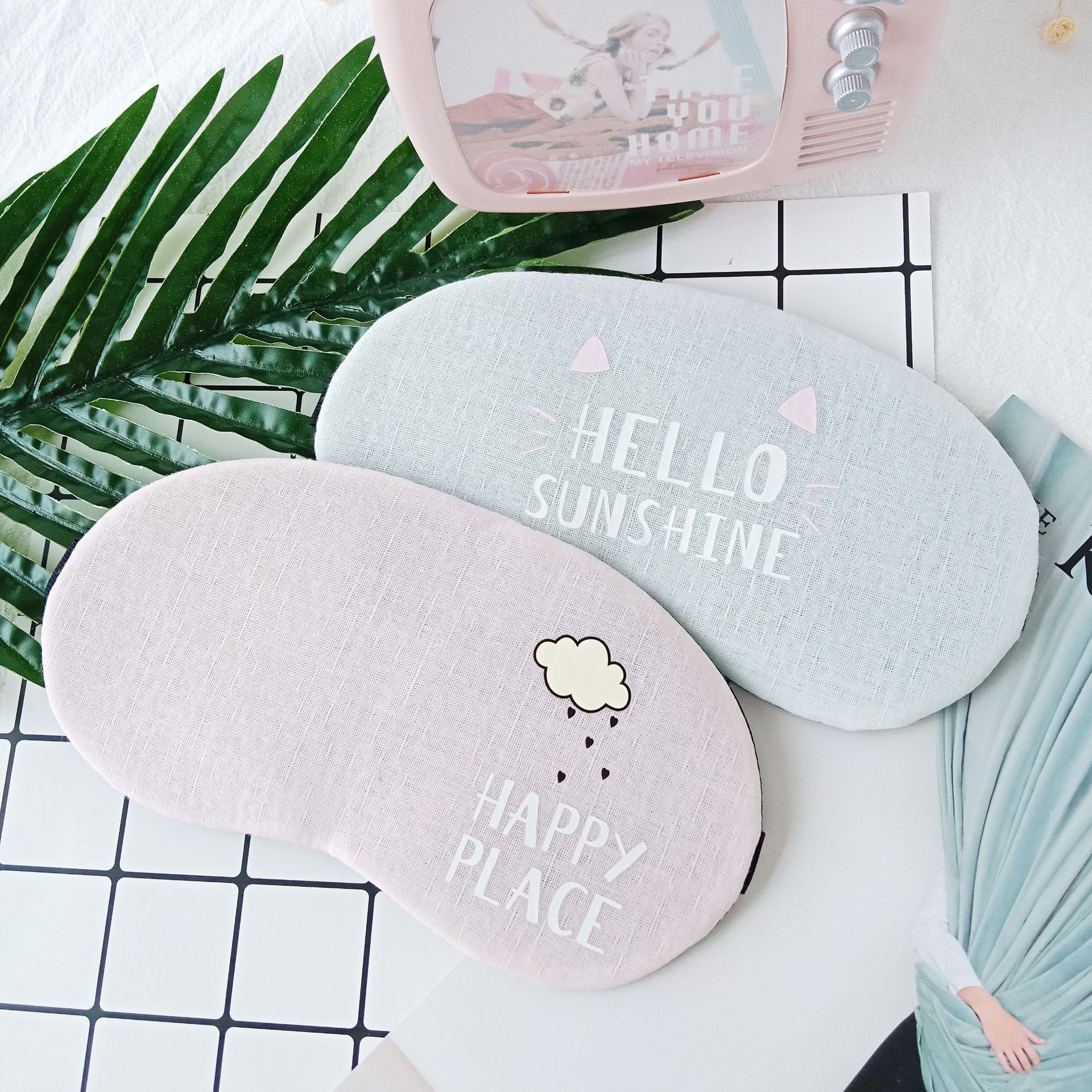 Cute and breathable for both men and women, ice packs for sleep, pure cotton blackout ice packs, and fashionable eye masks details Picture