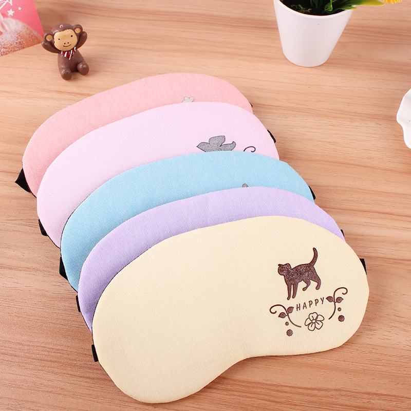 Creative and fashionable cold and hot compress ice pack, light-blocking eye mask, cute cartoon girl travel breathable eye-protecting sleep eye mask