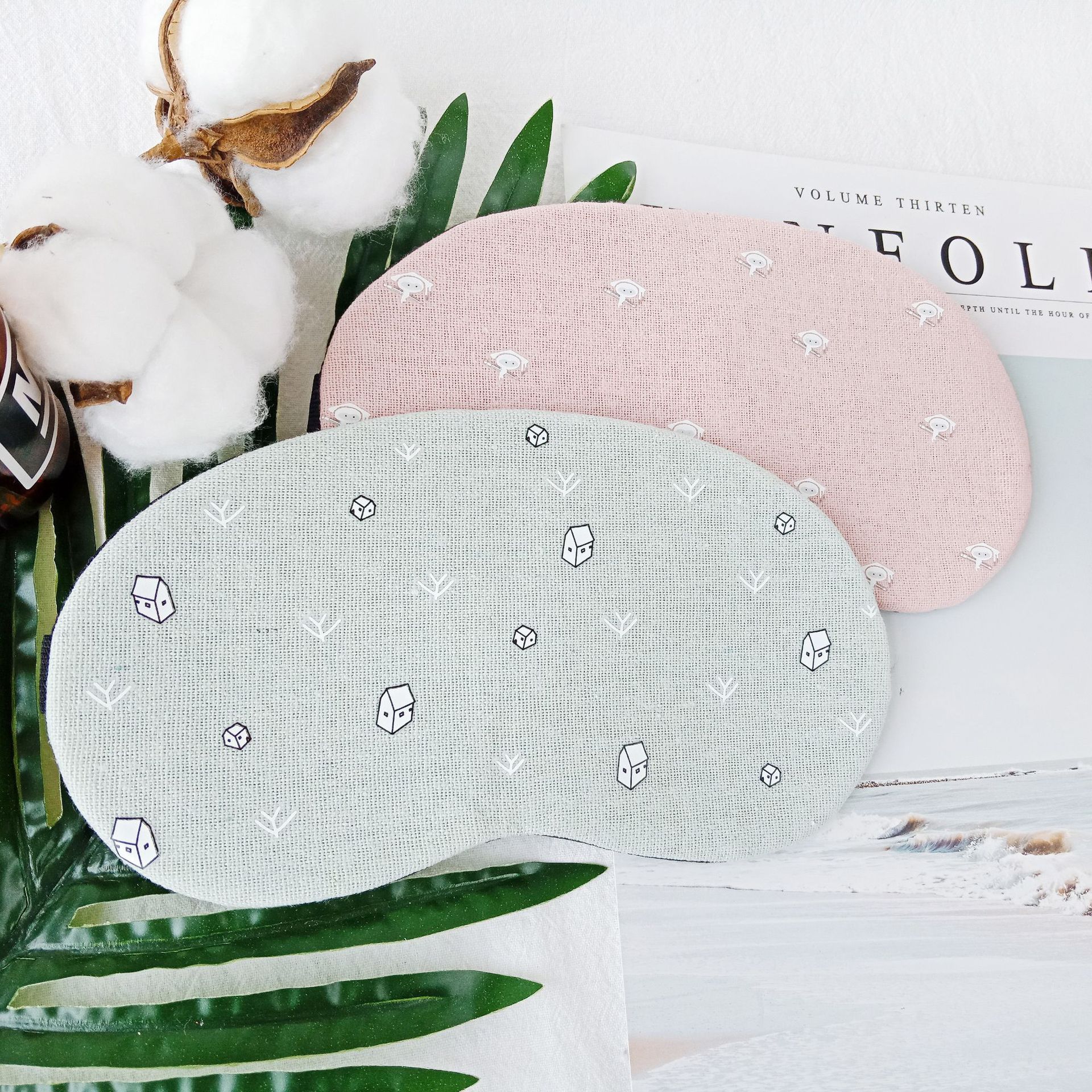 Breathable ice packs for sleep, pure cotton personalized light-blocking ice packs, eye masks available for customization details Picture