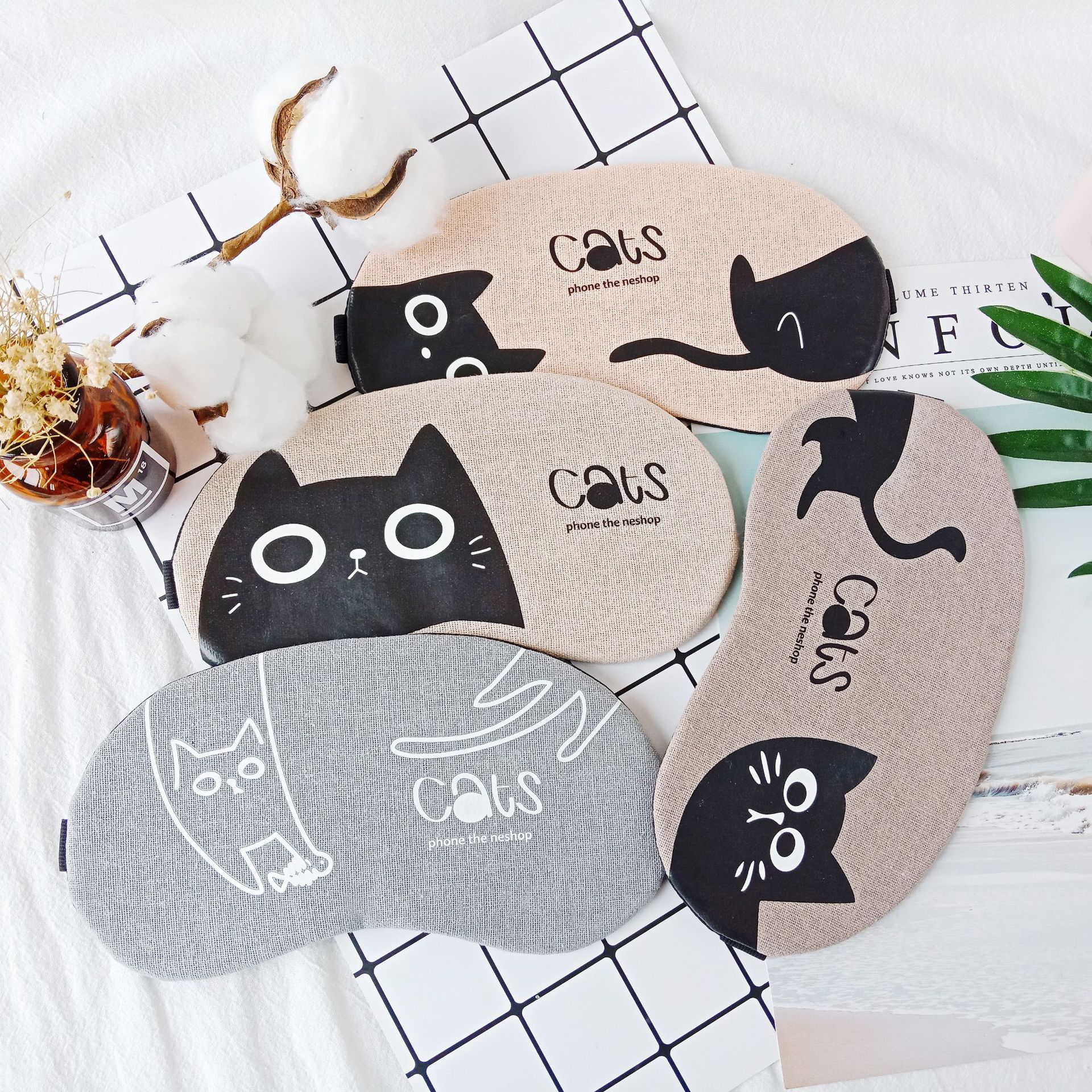 Cute animal creative cartoon sleep shading, cold and hot compress, ice eye mask, cotton and linen breathable eye mask Cute animal creative cartoon sleep shading, cold and hot compress, ice eye mask, cotton and linen breathable eye mask