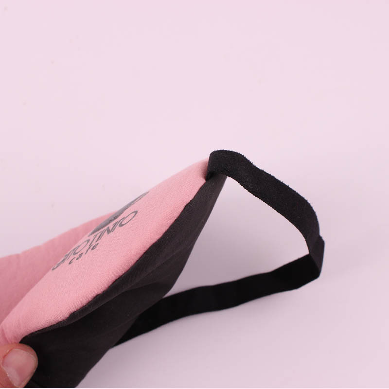 New cute cat-patterned cotton and linen ice pack light-blocking sleep eye protection mask details Picture