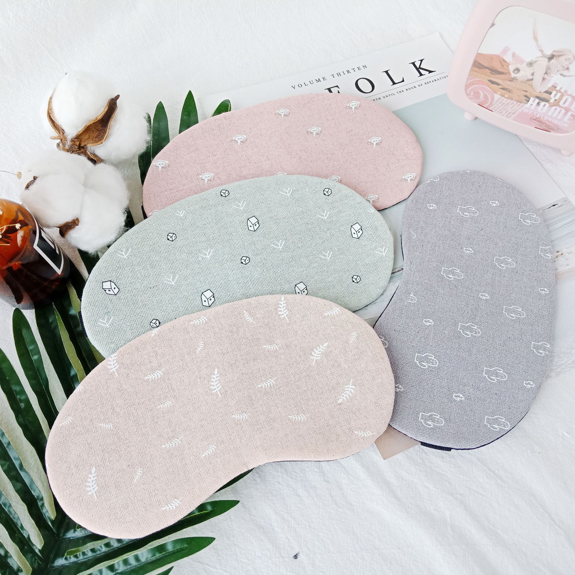Breathable ice packs for sleep, pure cotton personalized light-blocking ice packs, eye masks available for customization