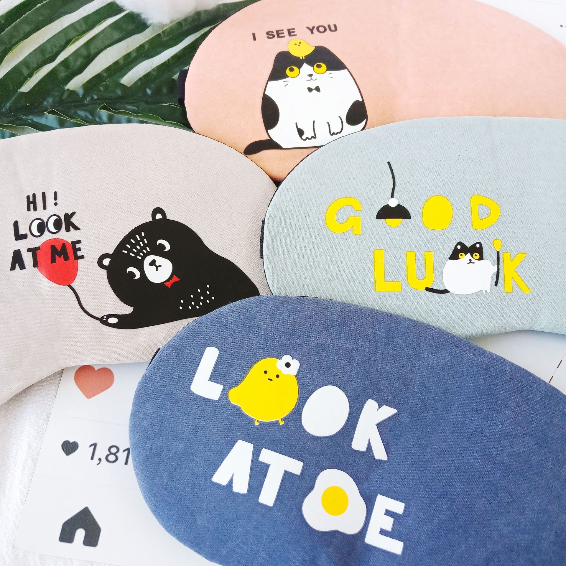 Cute cartoon sleep shading animal eye mask, cold and hot compress ice eye mask, cotton and linen breathable eye mask manufacturer wholesale Application Scenario