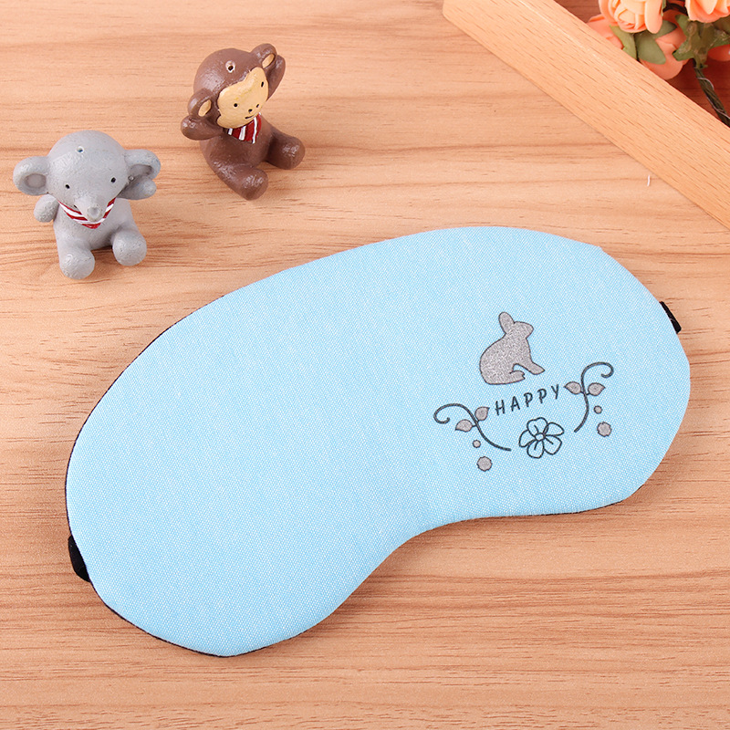 Creative and fashionable cold and hot compress ice pack, light-blocking eye mask, cute cartoon girl travel breathable eye-protecting sleep eye mask details Picture