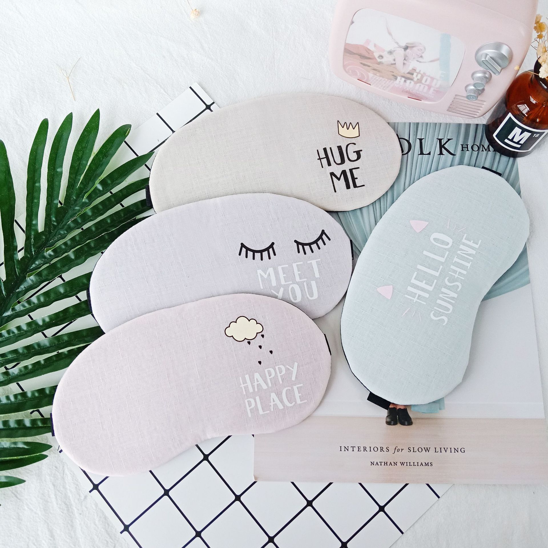 Cute and breathable for both men and women, ice packs for sleep, pure cotton blackout ice packs, and fashionable eye masks