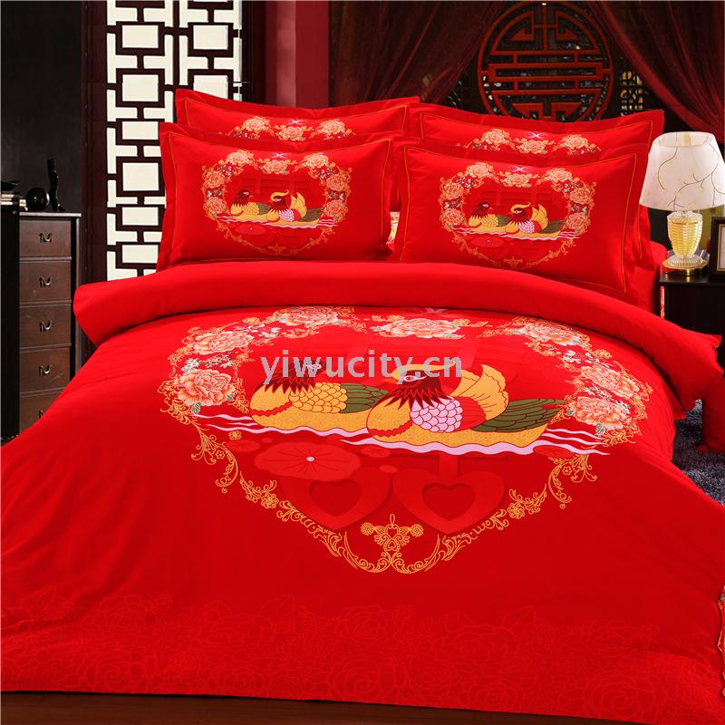 Wedding cotton milled four pieces series in May added 7-001