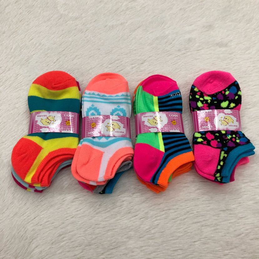 Girls' boat socks, short socks, student socks, invisible socks, shallow socks, foreign trade socks, summer sports socks for children aged 6-8 Specification image