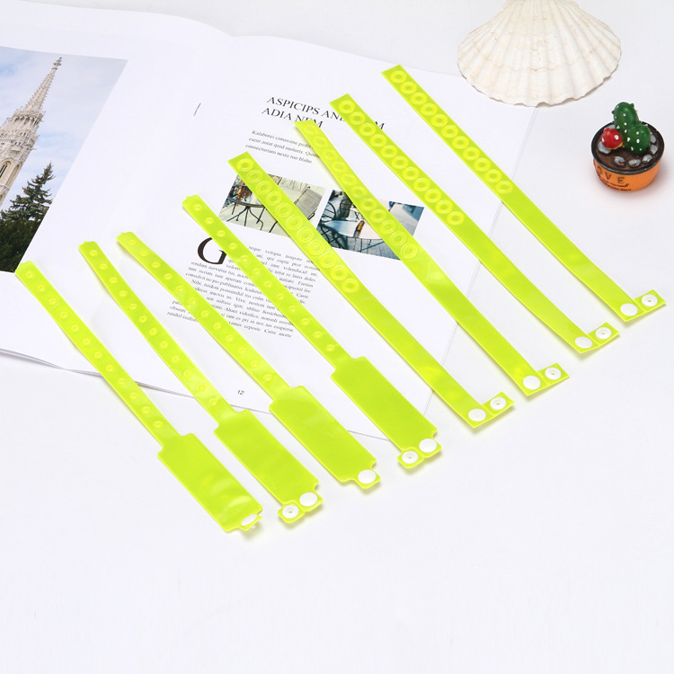 厂家批发一次性手腕带 反光条形码识别手腕带环保L型一次性手环