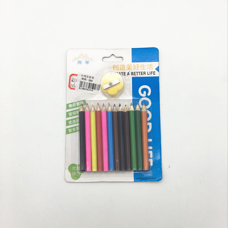 Sunshine Department Store Card: 12 colored pens, colored pencils, pencil sharpeners, colored brushes, colored pens