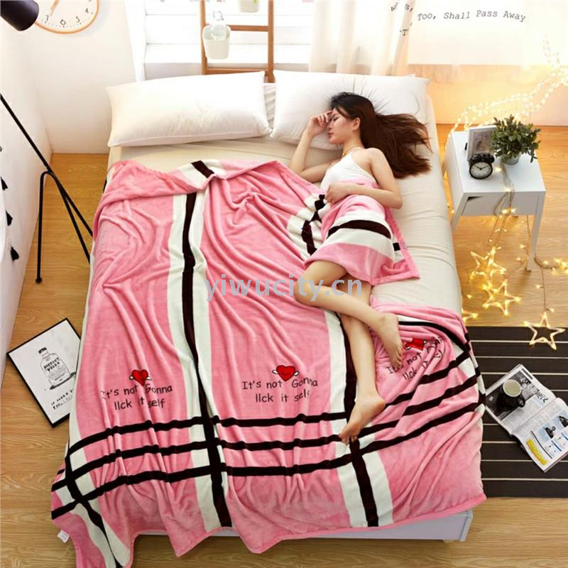 Bedding sheet quilt set 4 pieces ywxuege wrapped edge blanket Coral flannel blanket Farai 280g blanket net sales love 1
