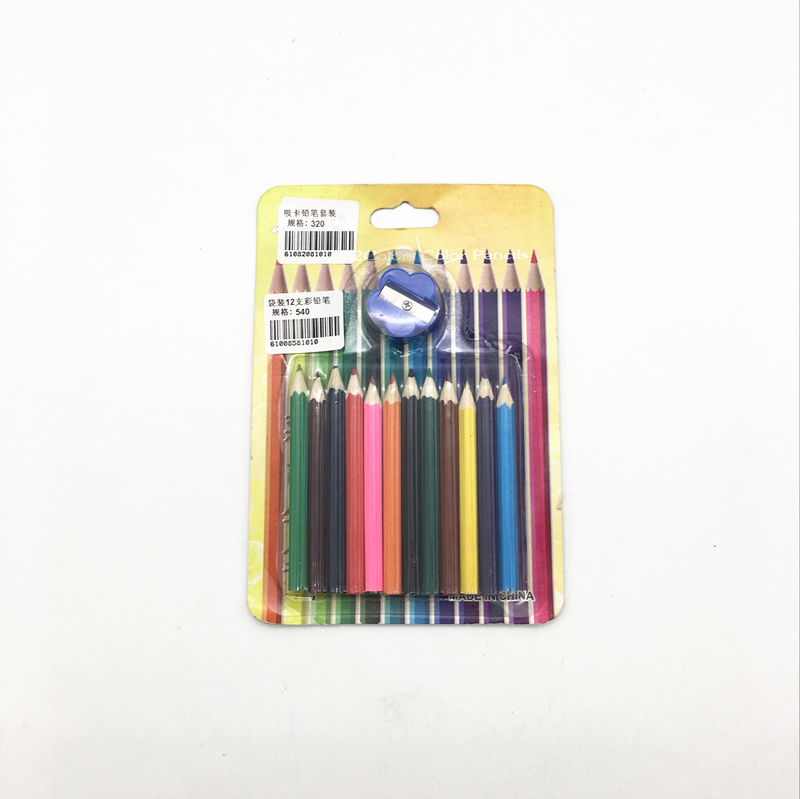 Sunshine Department Store Card Pencil Set: Colored Pencils + Pencil sharpener, colored Brushes, Colored pens