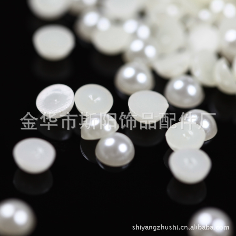 Wholesale 13MM half-sided baked paint plastic imitation pearl jewelry accessories, direct sales from Yiwu Siyang Jewelry Accessories Factory Specification image