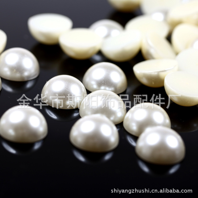 Wholesale of 11mm off-white lacquered imitation pearl bracelets, necklaces, nail accessories and colorful round balls