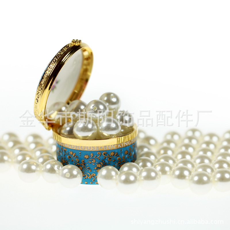 The manufacturer supplies 6mm straight-hole round beads with baked paint and abs imitation pearl diy jewelry accessories wholesale details Picture