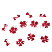2*3mm heart beads heart with hole beads imitation pearl heart manufacturers direct wholesale