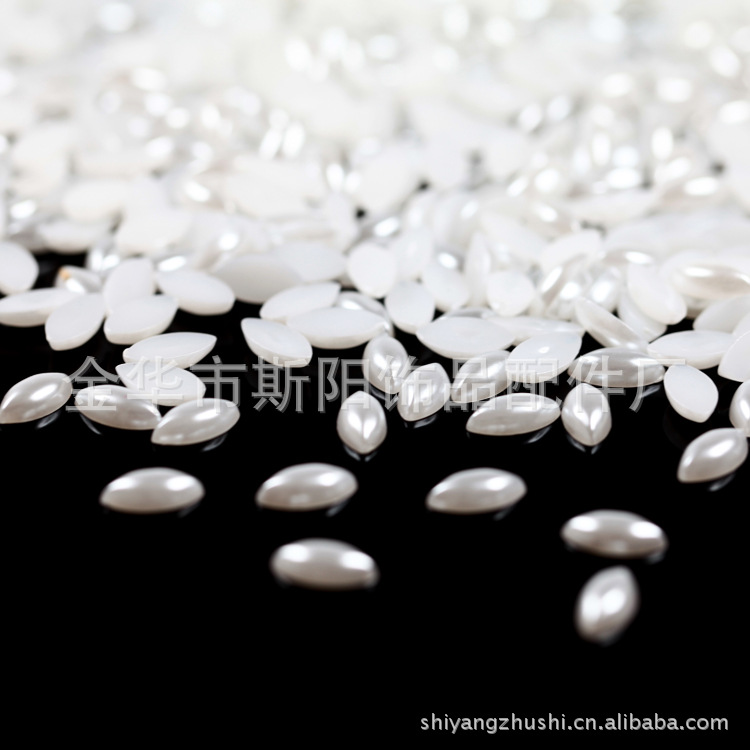 4*8mm half-sided horse eye lacquered loose bead handcrafted jewelry resin shoe accessories direct sales from Yiwu factory Specification image