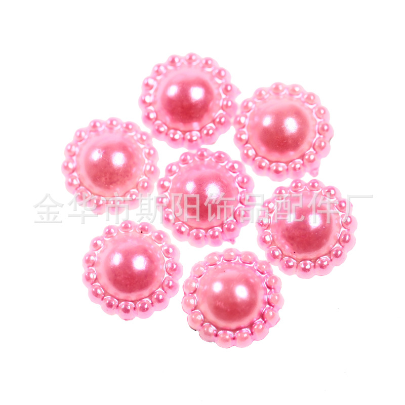 Wholesale baking paint trumpet sunflowers scattered beads color flower plastic pearl clothing accessories accessories
