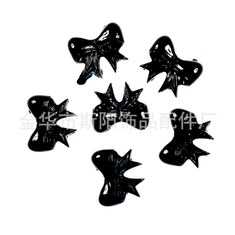 Wholesale paint small bowknot plastic loose beads manicure flower plastic flower manufacturers direct sales