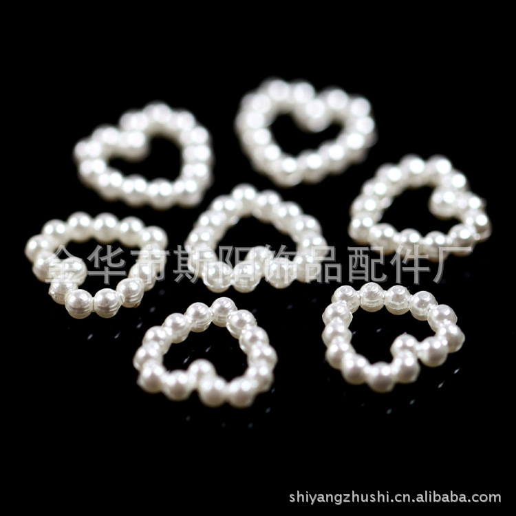 Double-sided plastic baked paint heart-shaped beads, 12*12mm loose beads, connected peach hearts, factory direct sales, in stock supply