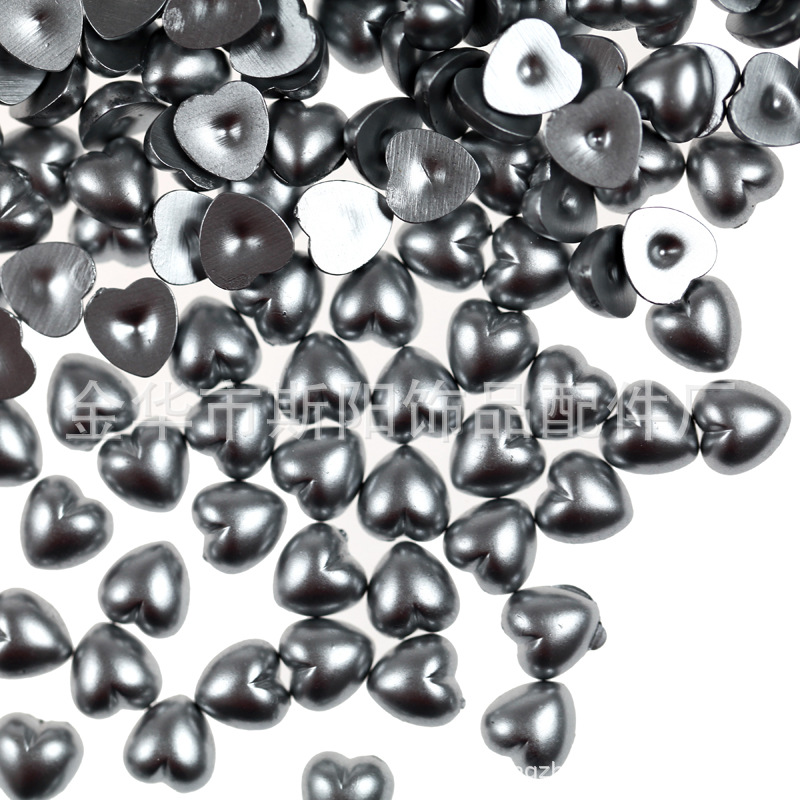 10*10mm lacquered heart-shaped plastic bead loose bead hat accessories factory direct sales with stock available Specification image