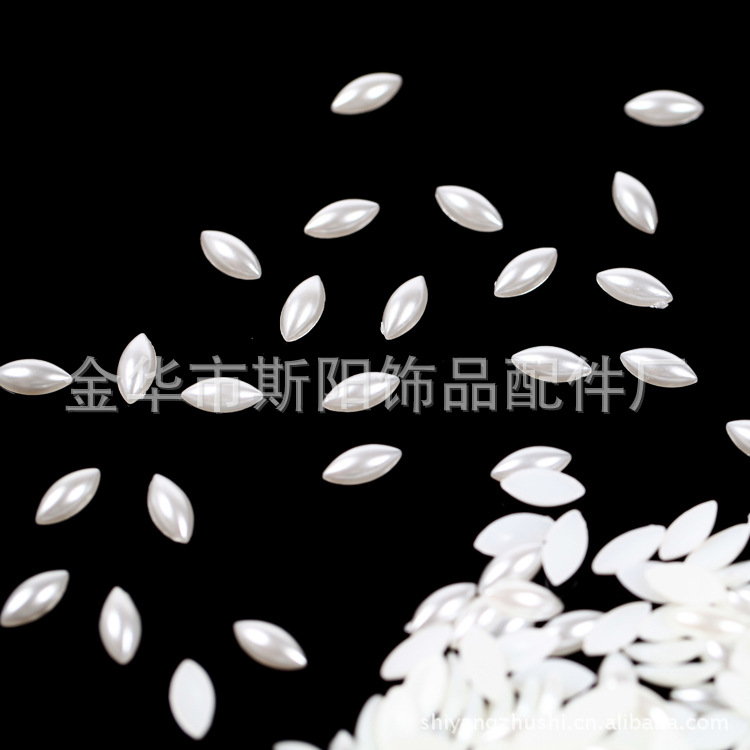 4*8mm half-sided horse eye lacquered loose bead handcrafted jewelry resin shoe accessories direct sales from Yiwu factory