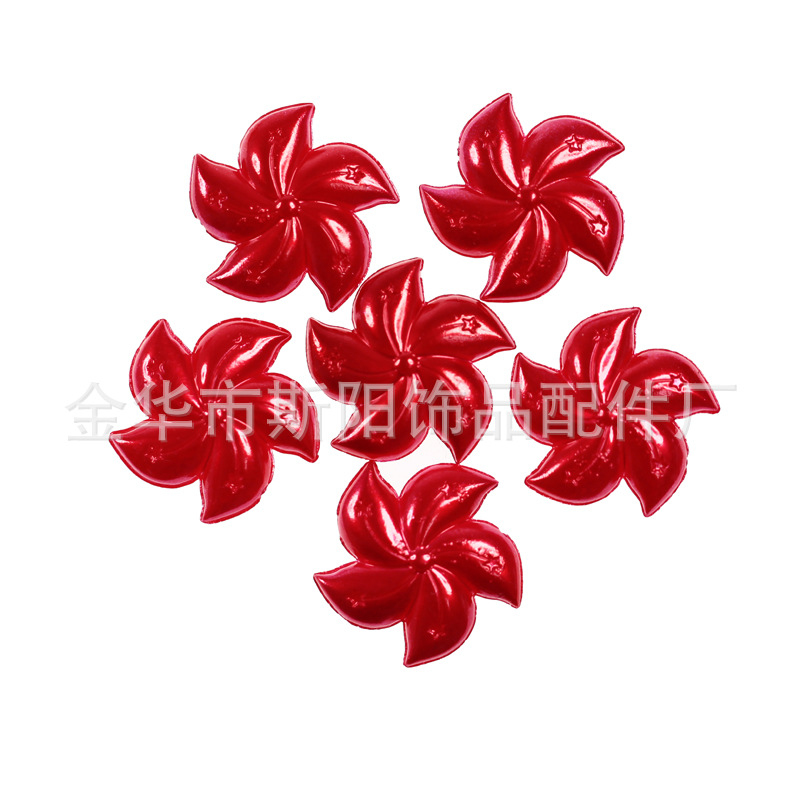 Wholesale of Bauhinia flower lacquered plastic loose beads, colored Bauhinia flower jewelry accessories, diy mobile phone accessories in Yiwu