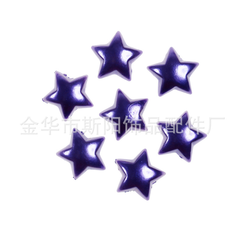 Siyang accessories manufacturers sell star paint scattered beads shaped imitation pearl plastic letter beads wholesale