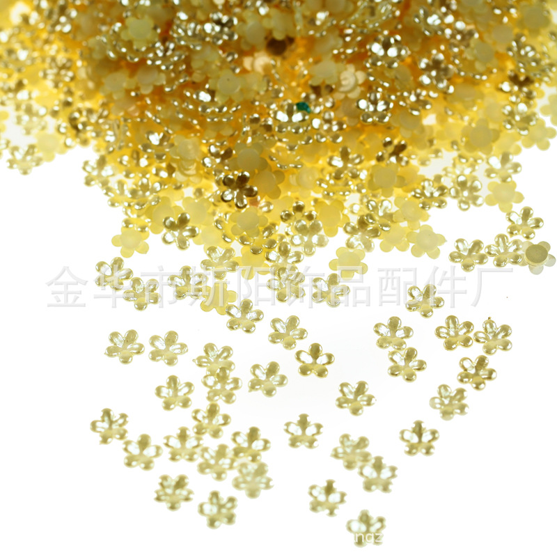 Factory price wholesale pearl accessories, large flowers, various patterns, baked paint, scattered beads, colorful patterns, multiple colors Specification image